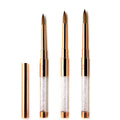 Kolinsky Nail Brushes Wholesale Private Label Metal Handle Crimped Acrylic Nail Brush