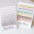Cheap Factory Price Colorful Zircon Birth Stone Stainless Steel Earring Set Custom Display Card Stud Earring Jewelry