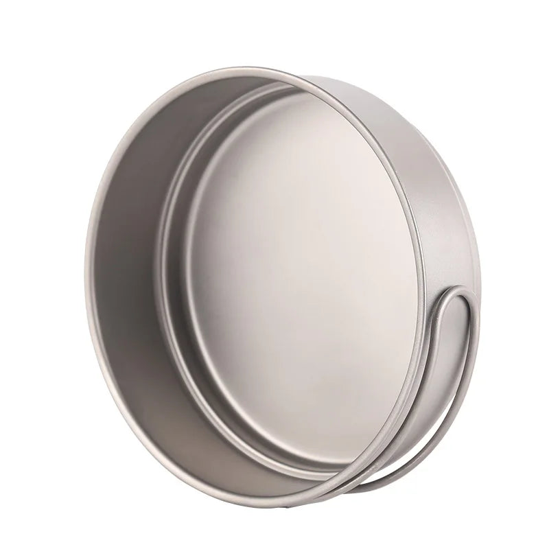 Titanium Silver Eco-Friendly Pan Outdoor Camping Hiking Picnic Cooking Frying Pan Kitchen Cookware Ultralight