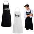 100% Polyester Kitchen Apron Custom logo Business Advertising Promotional Gift Restaurant Kitchen Cooking Adjustable Apron