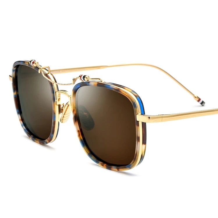2023 New Eye Glass Acetate Square Alloy Sun Glasses Women Designer Oversize Eyeglasses for Men Sunglasses