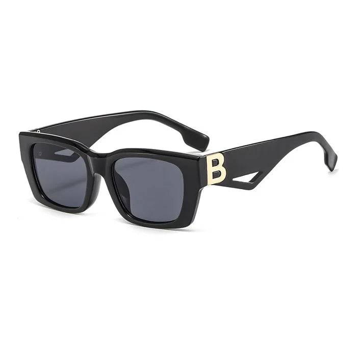 HOT Summer Fashion UV400 PC Vintage Square Rectangle Unisex Luxury Brand Sunglasses