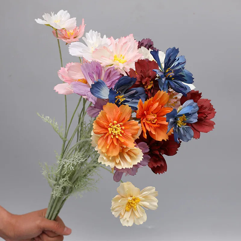 Wholesale Silk 3 Heads Artificial Gerbera Flowers Home Table Decoration Artificial Flower