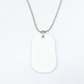 Sublimation Blank Aluminum Dog Tags Chain Necklace for Pet Dog Cat DIY Identity