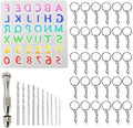 Alphabet Epoxy Resin Molds Keychain Making Kit Letter Number Silicone Molds DIY Resin Casting and Accessories Tool Set