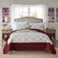 China Factory Luxury Cotton Embroidery Bedspread 3 Piece King Size Quilt Set Floral Striped Patchwork Coverlet Bedding Set