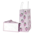 Printed Multifunction White Kraft Paper Bags with Twisted Rope Handle Recycled Materials-Exhibition & Supermarket Use