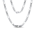 16inch-24inch Minimalism 5mm Thick 925 Sterling Silver Figaro Chain Necklace for Men Women