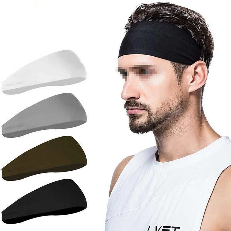 Custom Unisex Stretchy Moisture Wicking Mens Headband Sweatband Sports Headbands for Physical Exercise