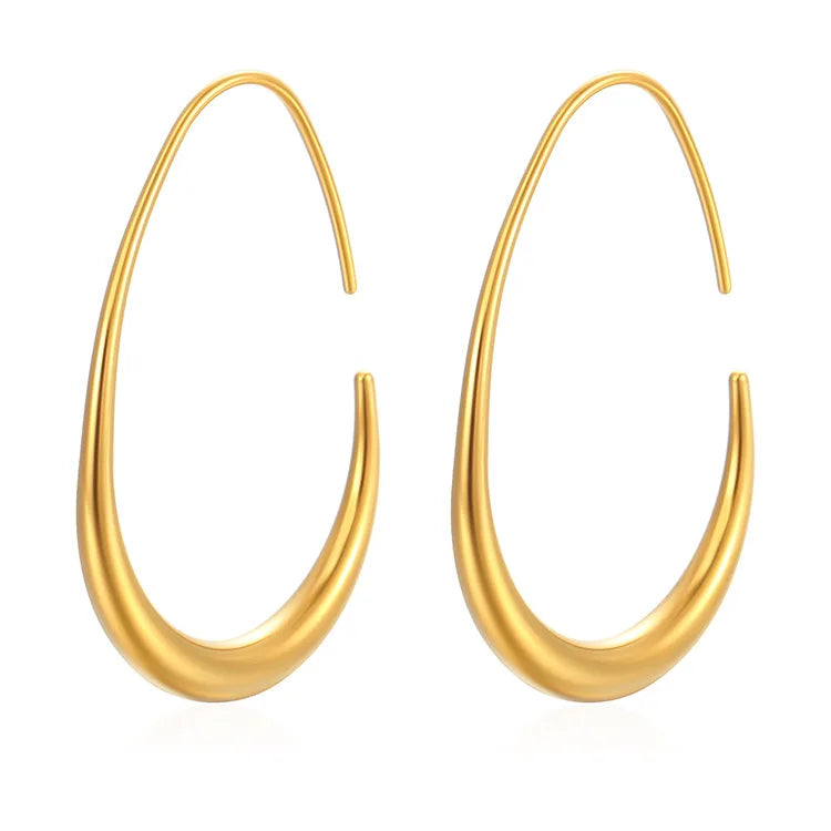 Women's Large Circle Earrings Personalized Fashion Chunky Earrings Unique Design Giant Hoop Earrings
