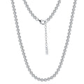 RINNTIN SC51 52 Hip Hop Diamond Tennis Chain for Women Silver Plated Iced Out CZ Chain Jewelry Mens Tennis Choker Necklace