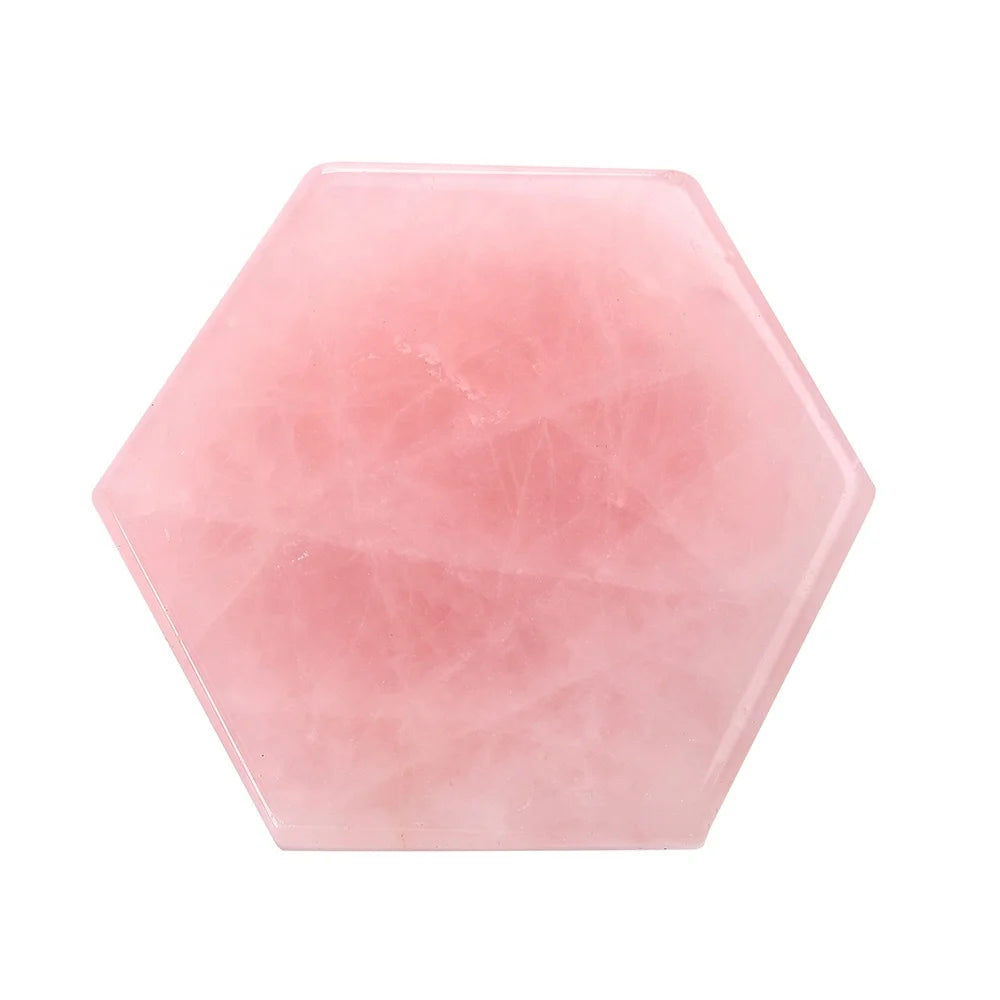 SEDEX BSCI REACH Factory Rose Quartz Hexagon Crystal Phone Accessories Stand Grip Finger Holder Case Agate Phone Grip