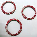 Wholesale Best Quality OD 38mm ID 30.5mm GMT Watch Bezel Insert Red Ceramic Watch Bezel Waterproof