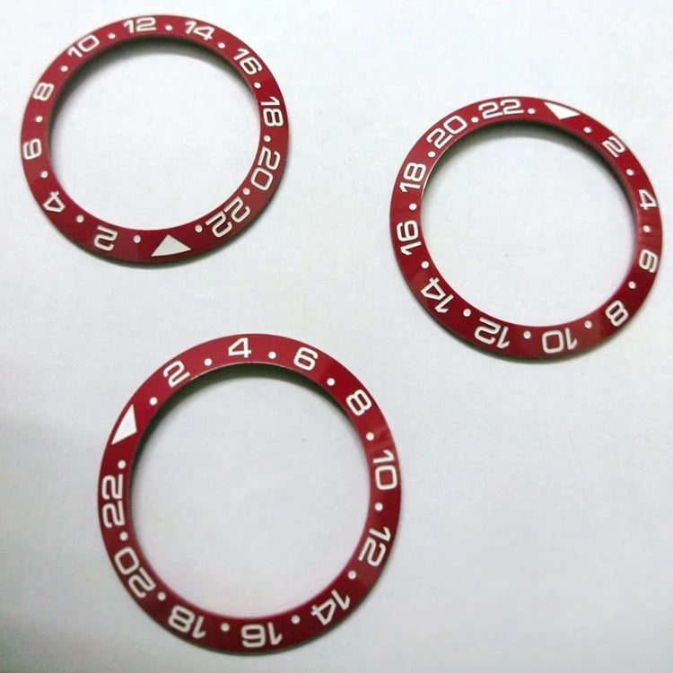 Wholesale Best Quality OD 38mm ID 30.5mm GMT Watch Bezel Insert Red Ceramic Watch Bezel Waterproof