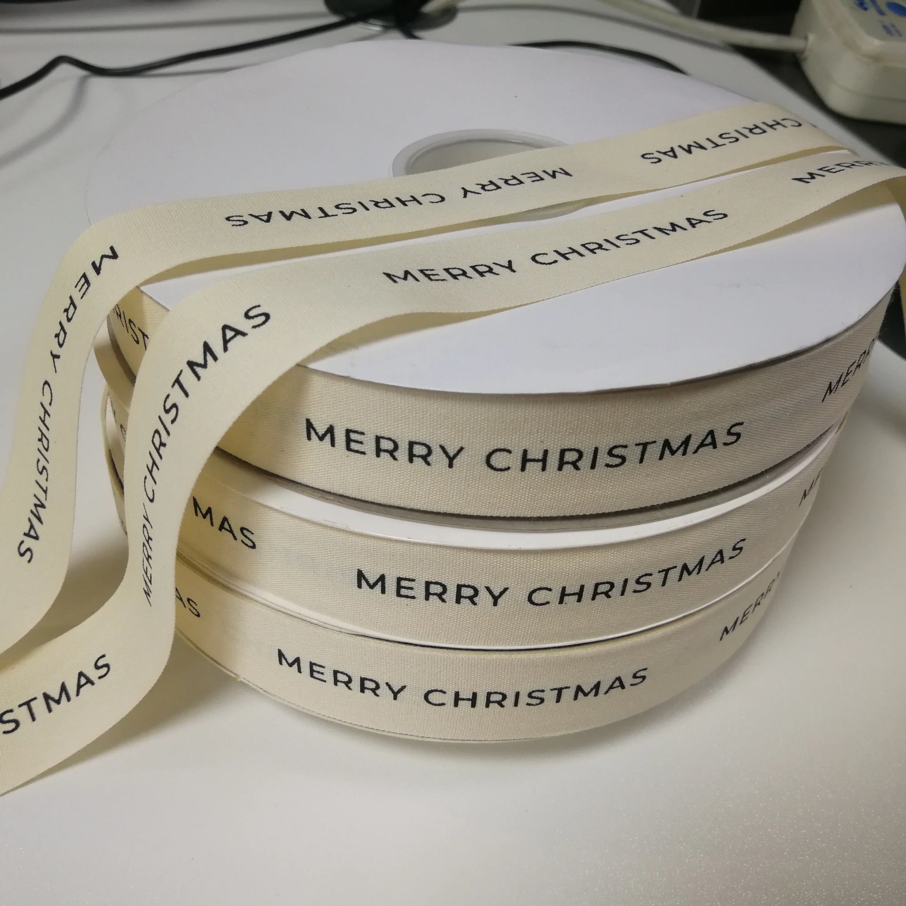 Factory Wholesale Recyclable Cotton Single-Sided Gift Ribbons Environmentally Friendly Single-Sided Ribbon Ties for Valentine's