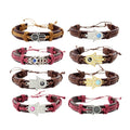 Manufacturer Handmade Khamsa Hamsa Hand of Fatima Evil Eyes Turkish Genuine Leather Bracelet
