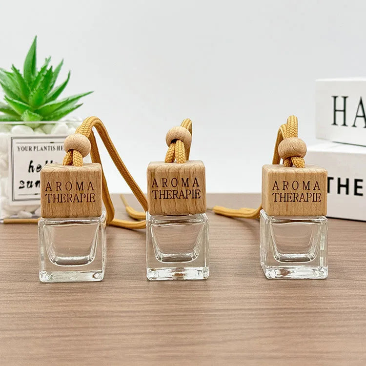 Custom Empty Car Air Fragrance Perfume Hanging Scent Aroma Diffuser Glass Bottle