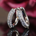 CAOSHI Delicate Stylish Mini Circle Hoop Earrings Female Shiny CZ Cubic Design Three Color Cubic Hoop Earrings Women