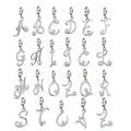 New Design Memorial Gift 925 Sterling Silver A-Z Letter Alphabet Beads Charms for Bracelet Jewelry Making