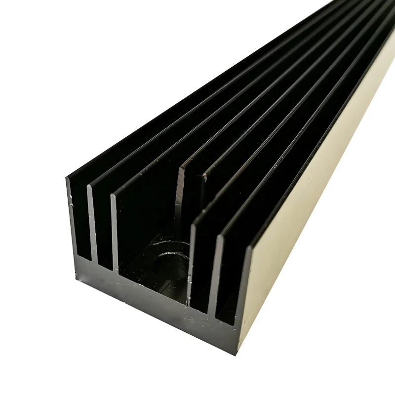 Black Anodized LED Heatsink Profile 50(W)*35(H)*600(L)mm Extruded Aluminum Profile Heatsink for LED Light