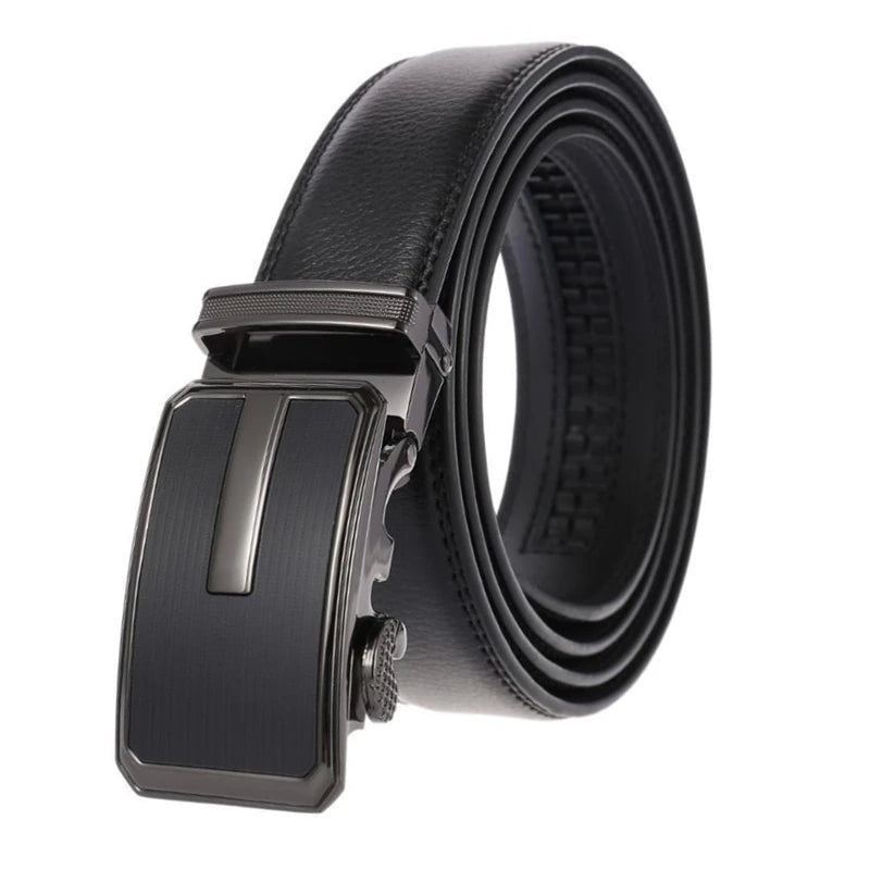 LQbelt 3CM Men's Automatic Buckle Belt Genuine Leather Belts for Men Custom Ratchet Belt 31MM OEM Factory