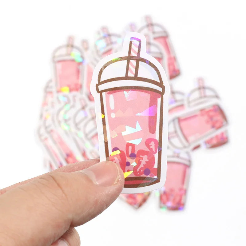 Vograce Print Durable Waterproof Vinyl Paper Decoration Hologram Bike Laptop Custom Die Cut Sticker