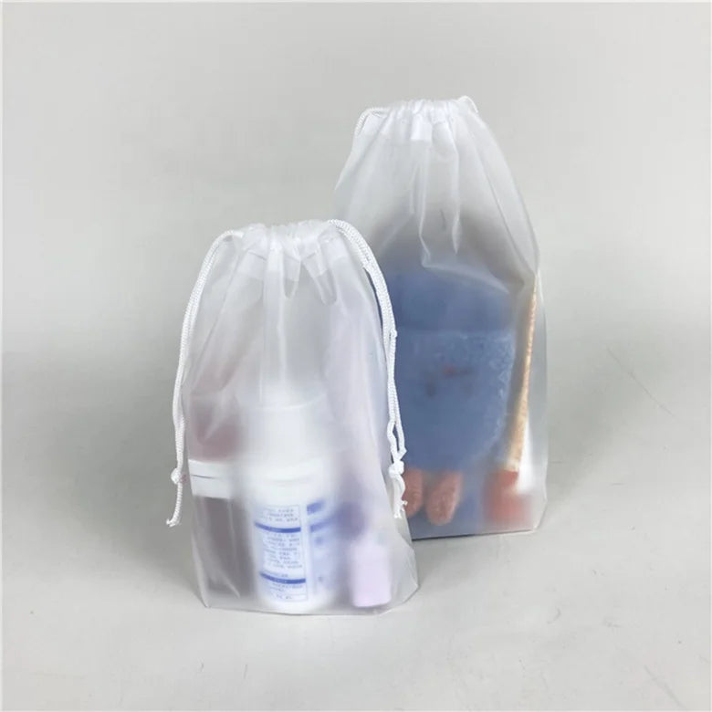 PVC Goody Organza Gift Bags Drawstring Clear Clear Sheer Drawstring Bags Transparent Pe for Lashes Organza Drawstring Christmas