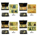 50pcs/box Waterproof Plastic Souvenir Gifts Zimbabwe Gold Foil Banknote Favorite Gift