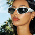 Wholesale Custom Cool Y2K Sports Sun Glasses UV400 Mirror Goggle Shades Y2K Punk Sunglasses Women Men