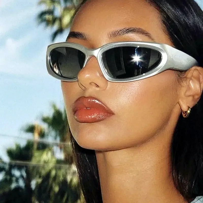 Wholesale Custom Cool Y2K Sports Sun Glasses UV400 Mirror Goggle Shades Y2K Punk Sunglasses Women Men