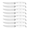 8 Pcs 4.5 Inch 5CR15MOV Stainless Steel Ambidextrous High-Polish Finish Kitchen Knife Meat Cutting Blade POM Handle Steak Knife