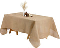 Handmade 63 X 108 Inches Natural Burlap Square Wedding Tablecloth Jute Cloth for Events