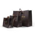 Custom Design Luxury Retail Boutique Gift Shopping Packaging Paper Bags for Clothes Customised Brown Paper Bags With Logo