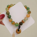 Bohemian Ethnic Coloful Natural Agate Bead  Handmade Braided Natural Gems Stone  Jewelry