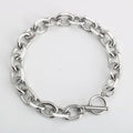 Fashion Stainless Steel Jewelry Women Chunky Hand Link Chain Bracelet