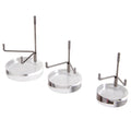 Clear Acrylic Stainless Steel Foldable Display Stand Holder Adjustable Metal Arms for Gemstones Fossils Plates Crystals MegaBDM