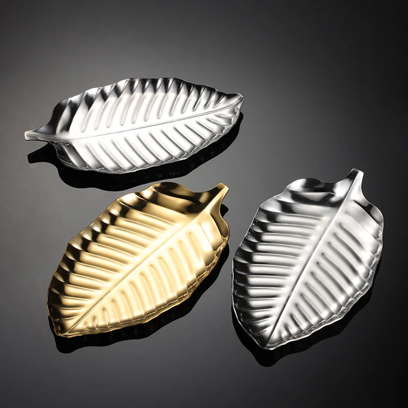New Design Leaf Shape Dipping Sauce Cup Stainless Steel Mini Sushi Dipping Bowl for Restaurant Home 3028025