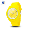 Alloy case Arabic Numerals Silicone Sport Wide Soft Cloth Band Watches