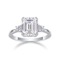 4CT Moissanite Closed Ring Lab Grown Diamond 925 Sterling Silver Casual Rings for Ladies