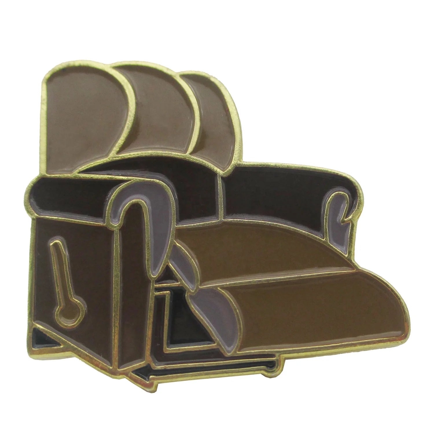 Wholesale Fashion Design Metal Crafts Soft Enamel Mini Sofa Shape Lapel Pin Badge Cartoon Gold Clothing Decorate Gifts Brooch