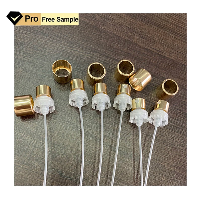 Custom 15mm Crimpless Perfume Spray Pump Durable Refillable Mist Pump Aluminium-Plastic Material for Fragrance Packaging