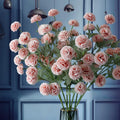 European Style Decorative Artificial Flowers Oil Color Carnations Single Stem Carnation for Mother's Day Gift
