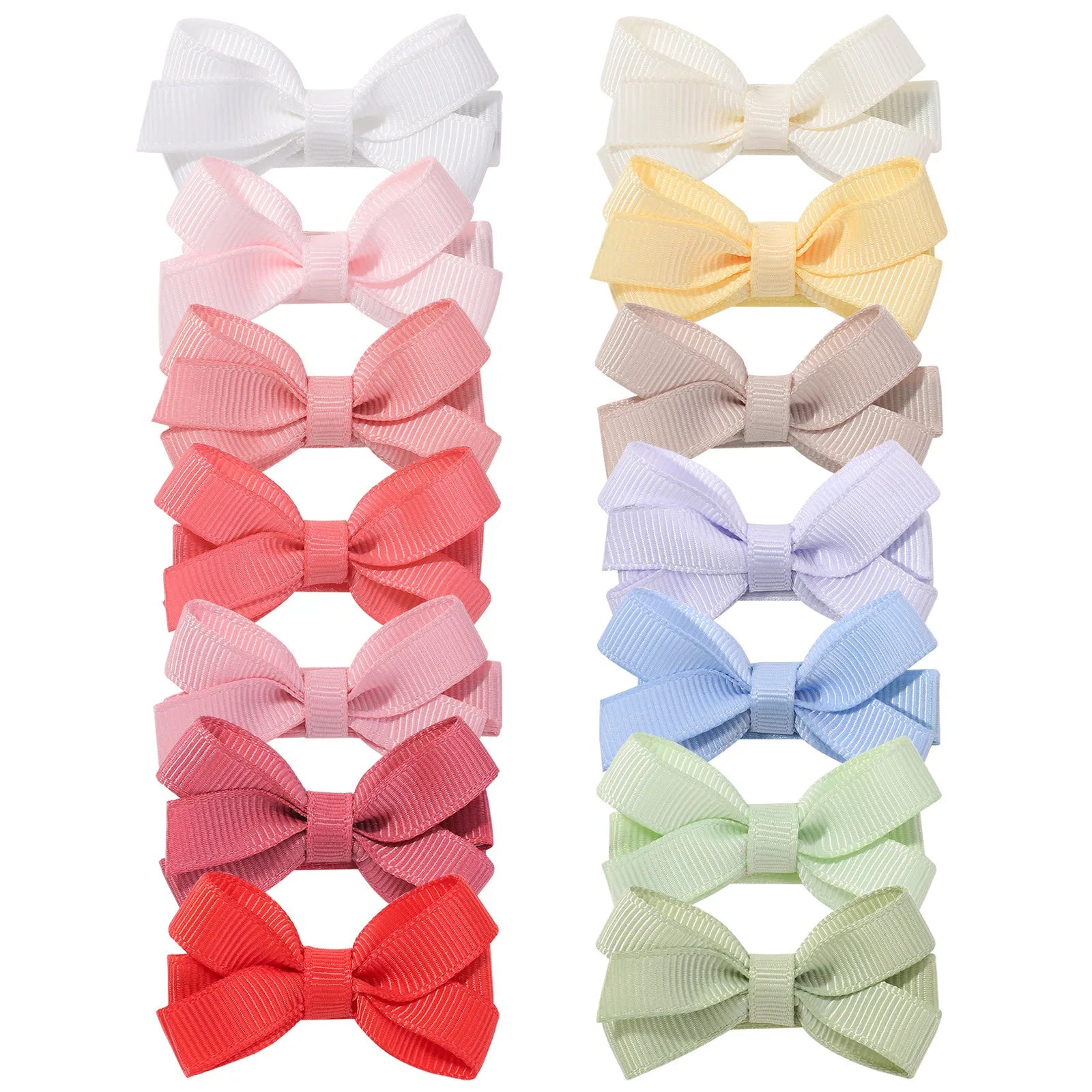 Mini Bowknot Hair Clips for Girls Sweet Alligator Barrettes with Cute Bows and Hair Ribbon Charming Hair Accessories for Kids