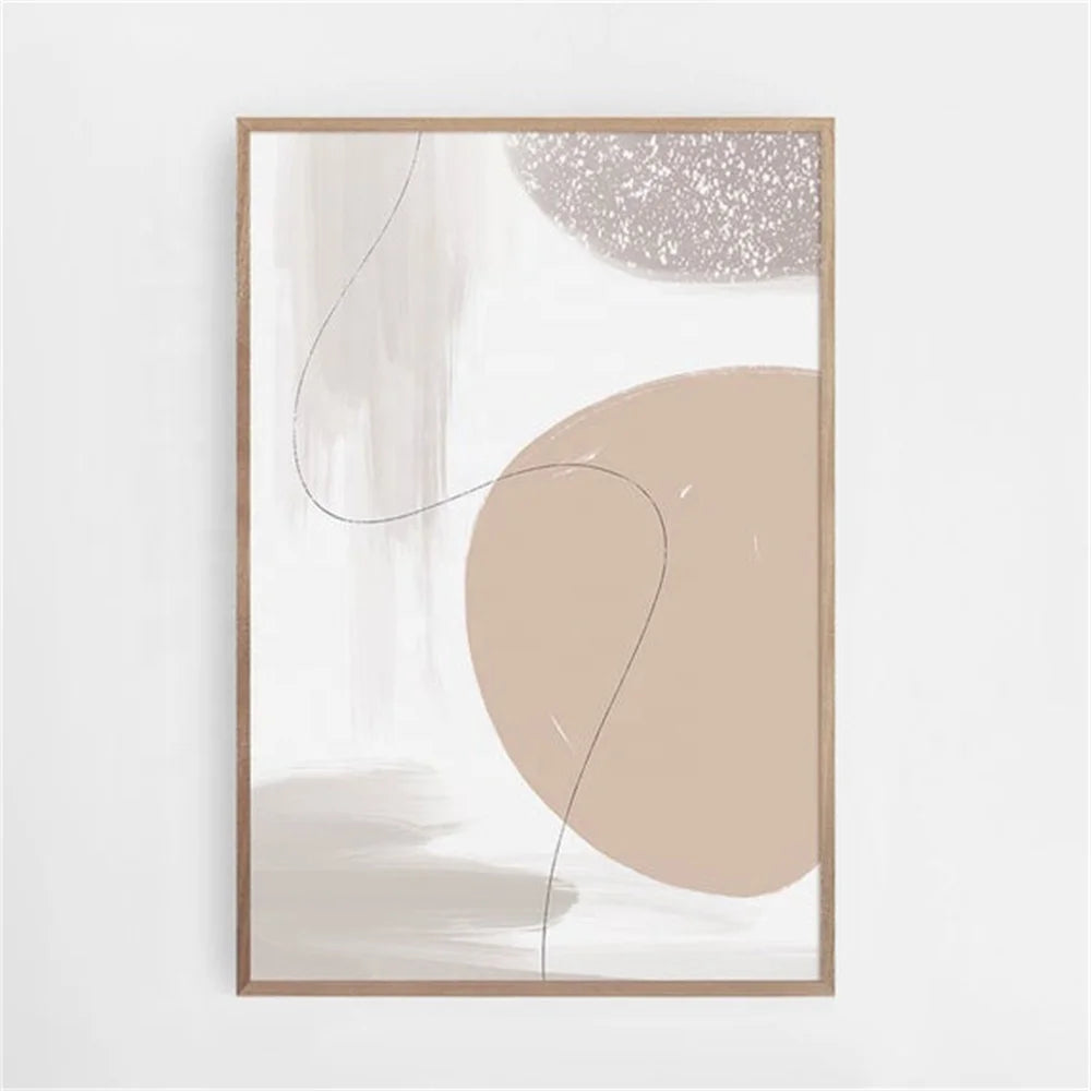 Custom Geometric Abstract Canvas Painting Prints Wall Art