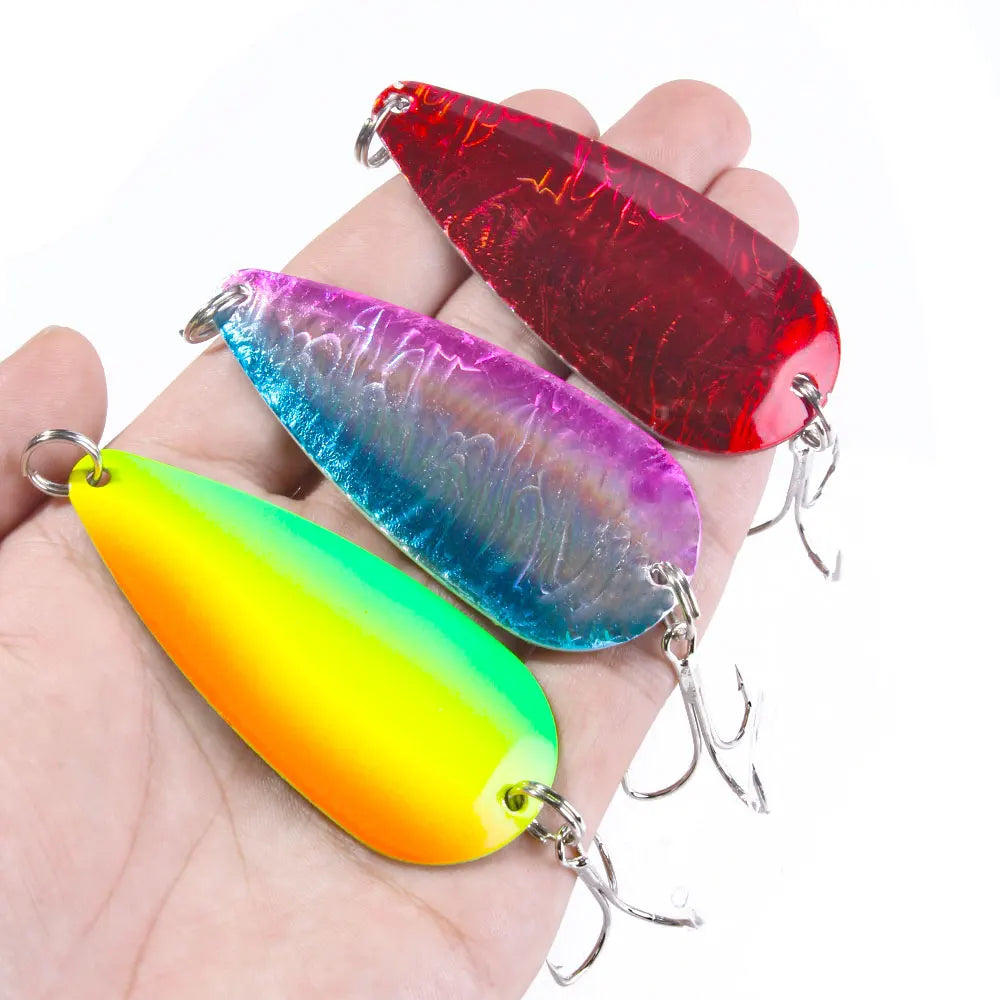 Artificial Trolling Fishing Lure Fishing Tackle Metal Spoon Lure Swimming Spinners Baits