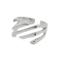 Twill Cutout Ring Layered Women's Statement Rings Asymmetrical Geometric Rectangular Minimal Ring for Women
