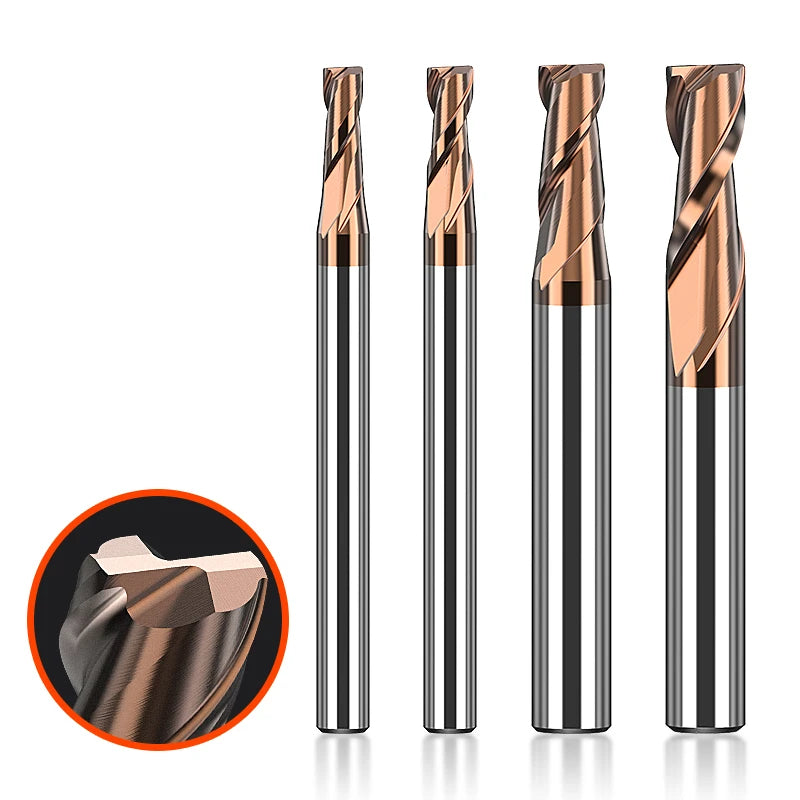 HUHAO HRC 55 2 Flutes Tungsten Carbide End Mill Cutter CNC Tungsten Steel End Mill  H12000103