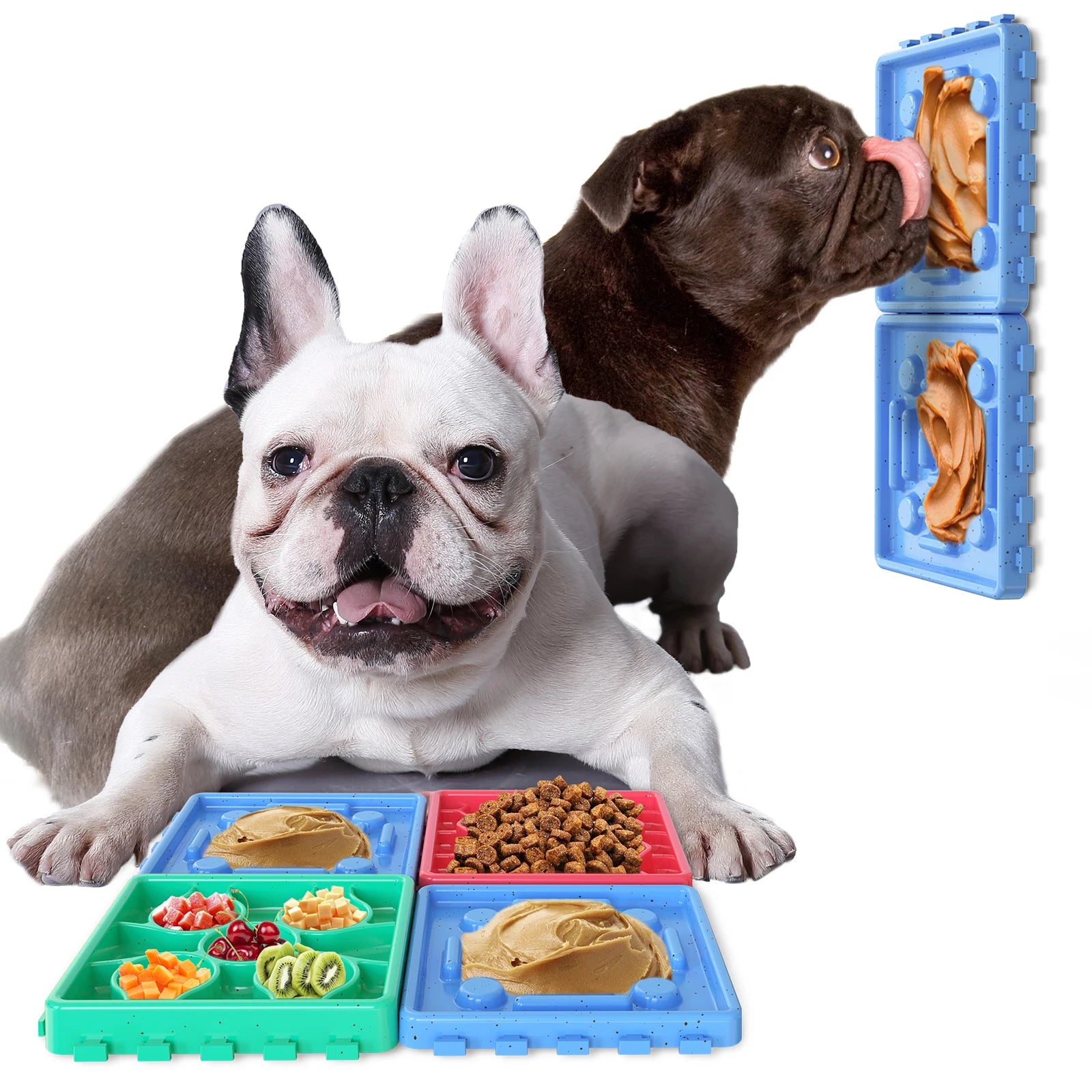 Hot Selling Slow Food Dog Bowl New Pet Tableware with Licking Mat Direct Drinking for Camping and Tour Outdoor Activities
