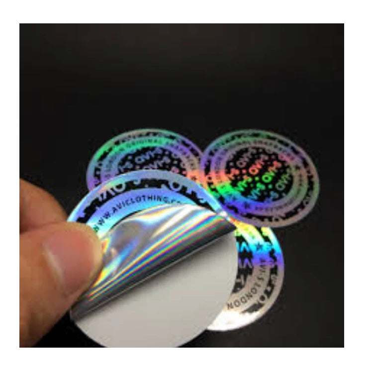 Wholesale Custom Adhesive Holographic QR Code 3D PET Holo Sticker Clear Luminous Bottle Hologram for Promotions