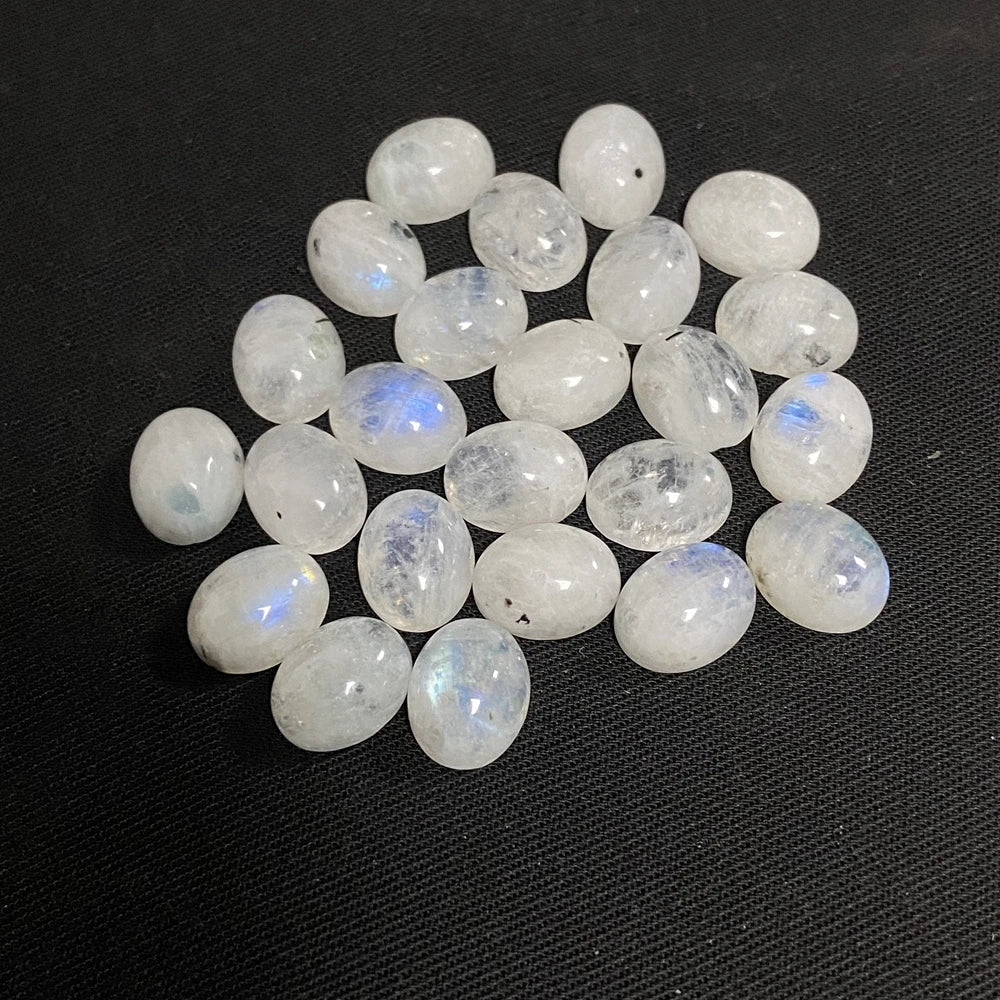 HQ GEMS Custom White Moonstone Round Oval Cabochon 100% Natural Original Moonstone Price Per Carat